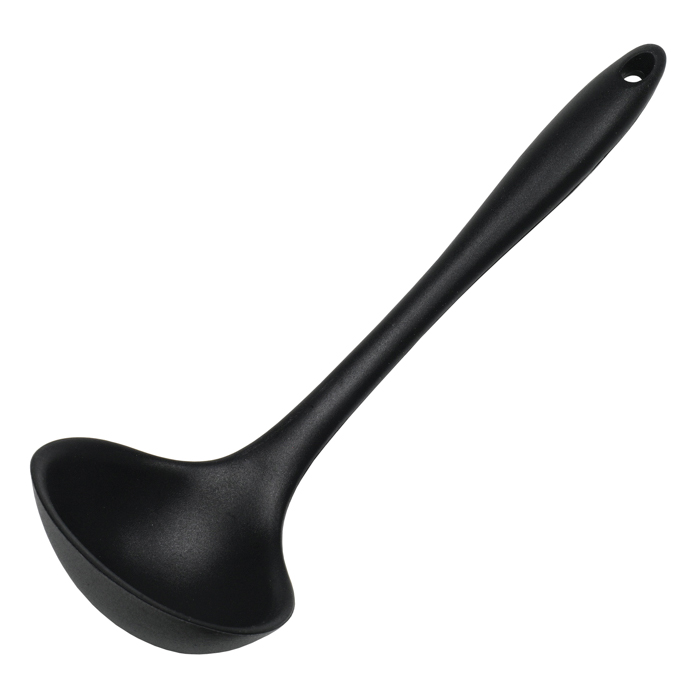 Premium Series 13660 Spoon, 11-1/4 in OAL, Silicone/Steel, Black