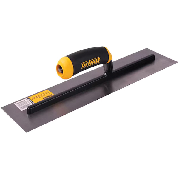 DXTT-3-704 Finishing Trowel, 16 in L Blade, 4 in W Blade, Carbon Steel Blade, Square End, Soft Grip Handle