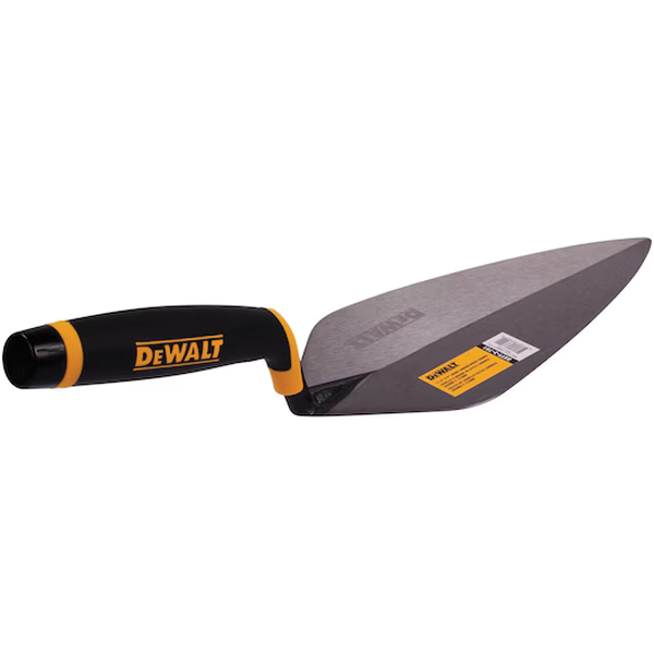 DXTT-3-751 London Brick Trowel, 11-1/2 in L Blade, 5 in W Blade, Carbon Steel Blade, Soft Grip Handle
