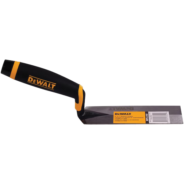 DXTT-3-757 Margin Trowel, 6 in L Blade, 2 in W Blade, Carbon Steel Blade, Soft Grip Handle, Plastic Handle