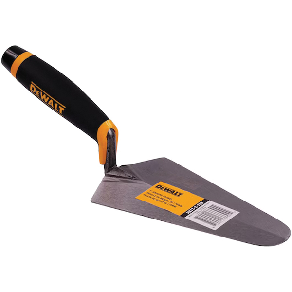 DXTT-3-759 Gauging Trowel, 7 in L Blade, 3-3/4 in W Blade, Carbon Steel Blade, Ergonomic, Soft Grip Handle