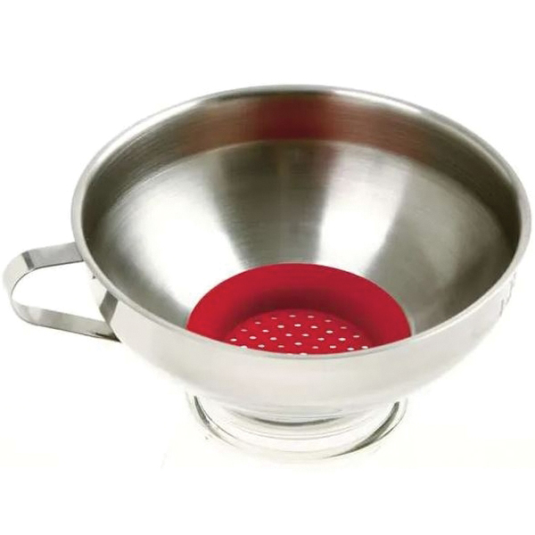 241 Wide Mouth Funnel, 5-1/2 in Dia, Stainless Steel