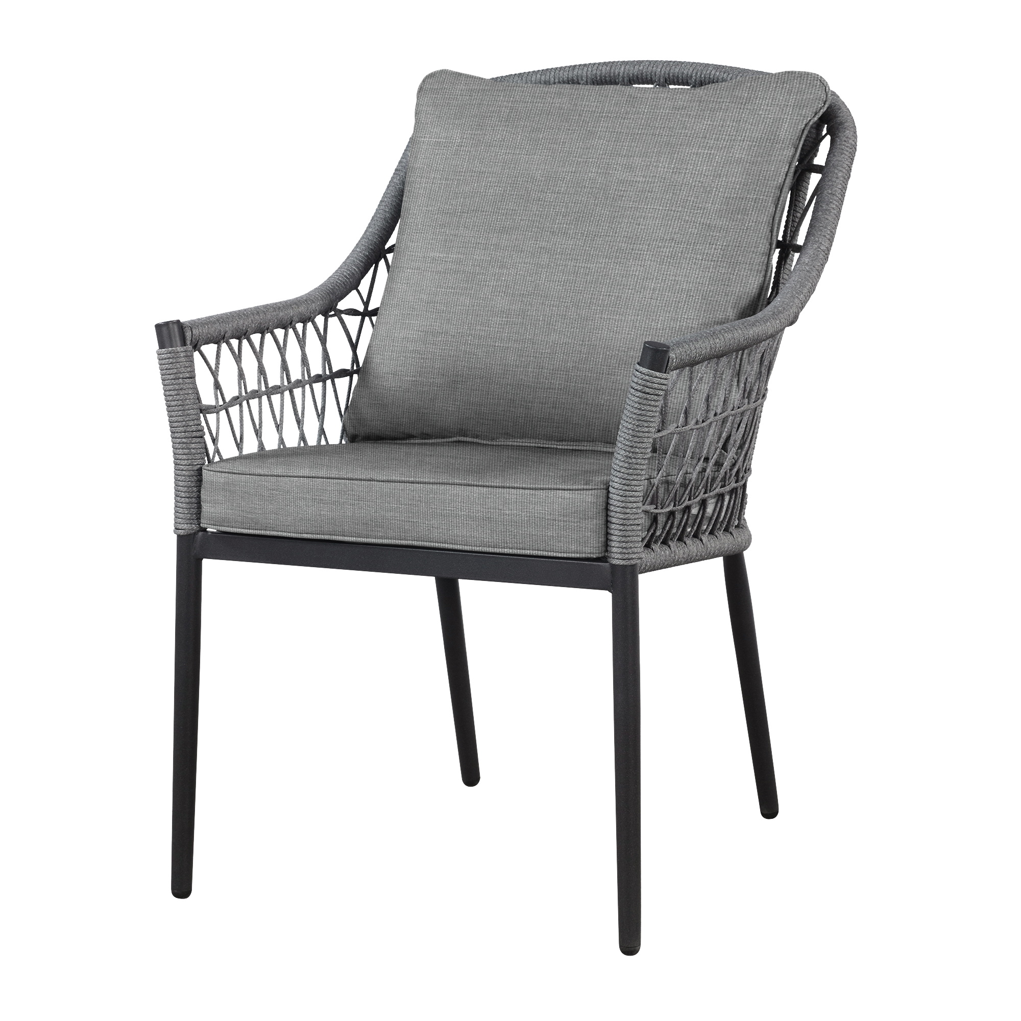 HKVS932B Dining Chair, 24.4 in W, 26.4 in D, 35.83 in H, Steel Frame, Charcoal Frame
