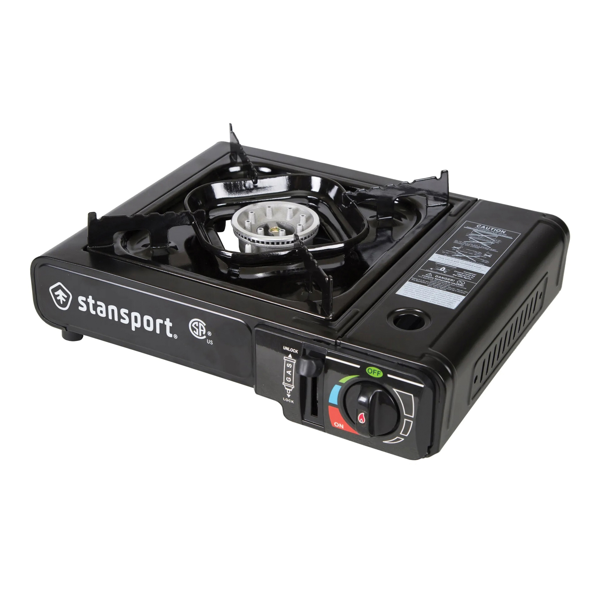 186-100 Stove, 1-Burner, Butane, 8000 Btu, Piezo Ignition, Stainless Steel