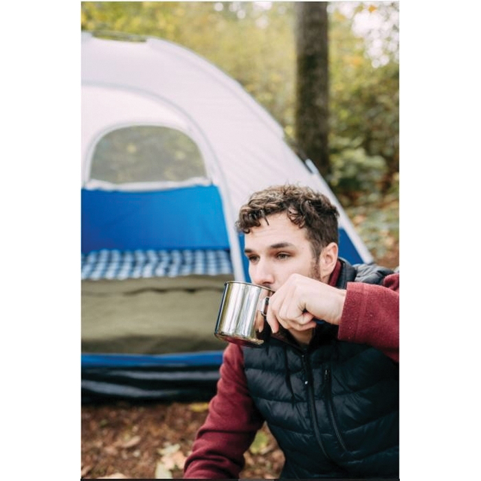 Stansport 237-100 Mug, 20 oz, Stainless Steel