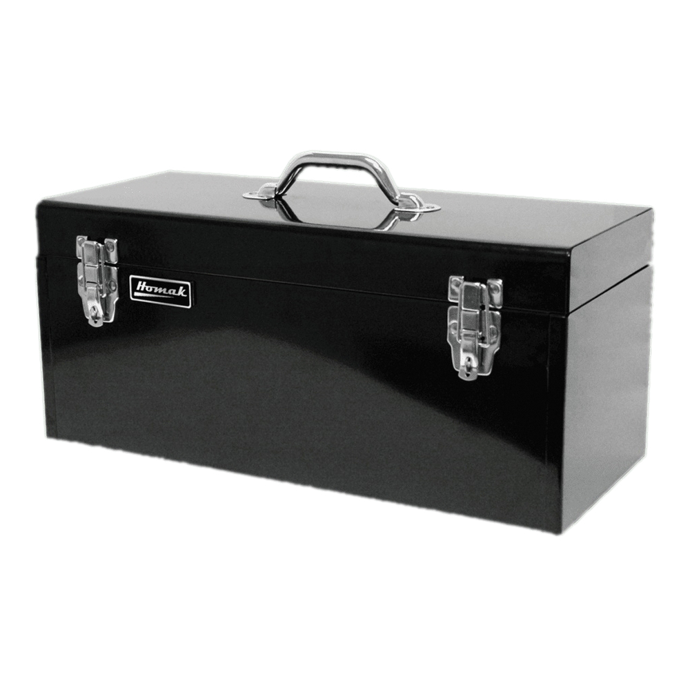 BK00120920 Hand Carry Toolbox, Steel, Black, 8-1/2 x 20 x 9 in Outside