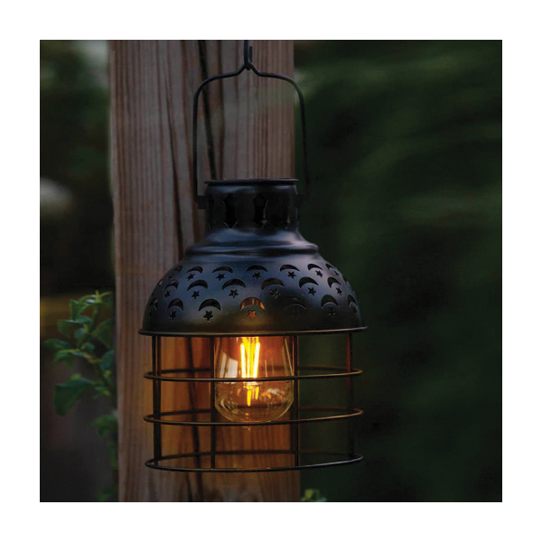 Echo Valley Edi-Sol 2532B Celestial Pendant Light, Ni-MH Battery, AAA Battery, LED Lamp, Black, Battery Included: Yes - 4