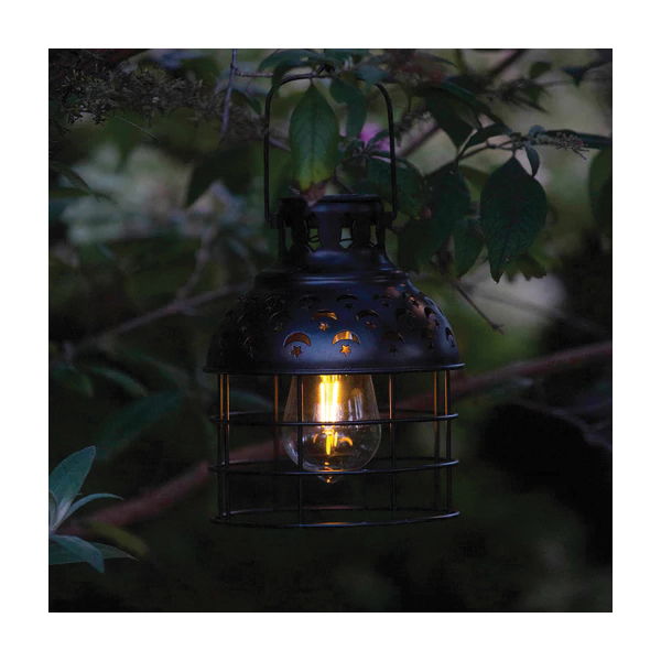 Echo Valley Edi-Sol 2532B Celestial Pendant Light, Ni-MH Battery, AAA Battery, LED Lamp, Black, Battery Included: Yes - 5