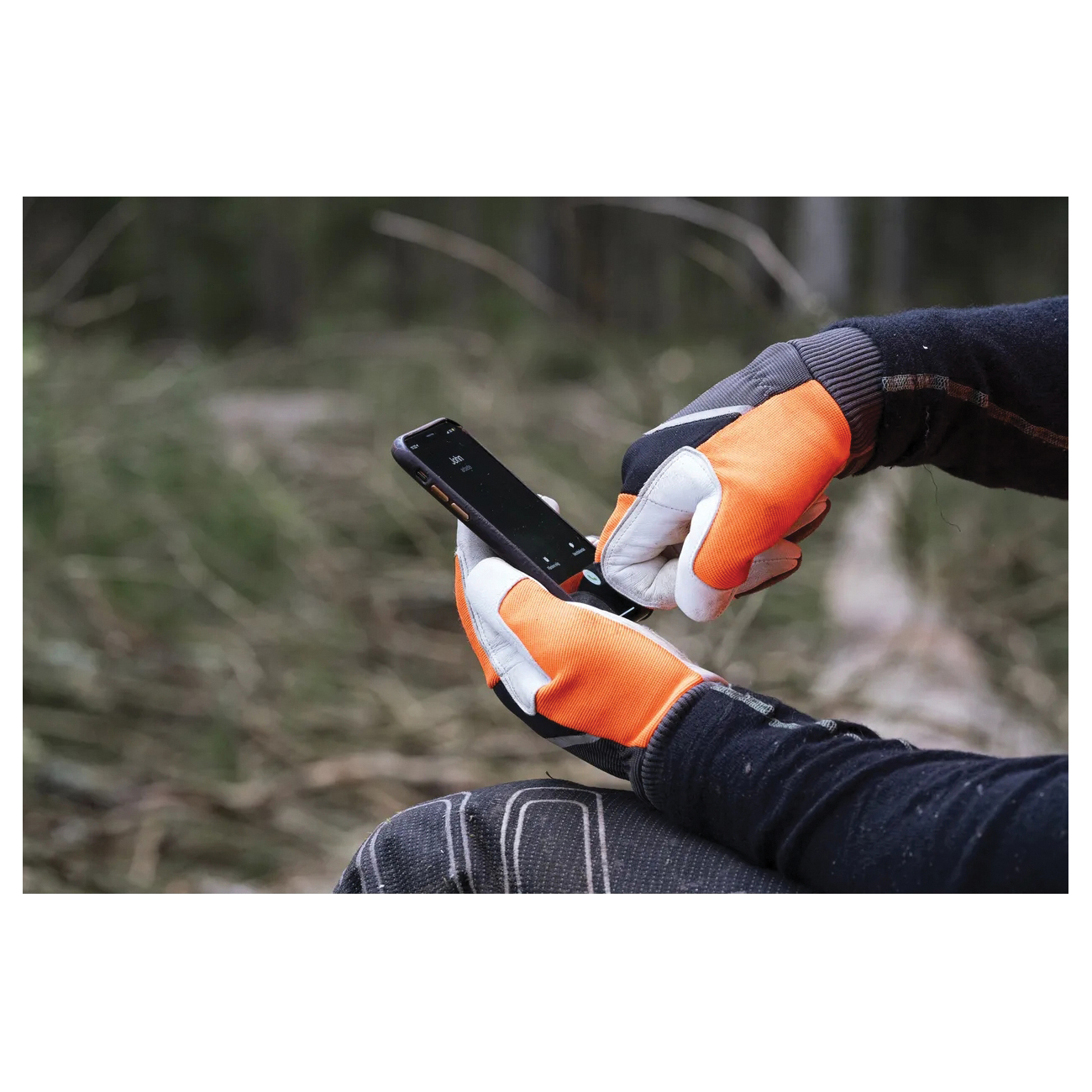 Protective Gloves, Husqvarna, XL, Soft Knit Cuff - 4