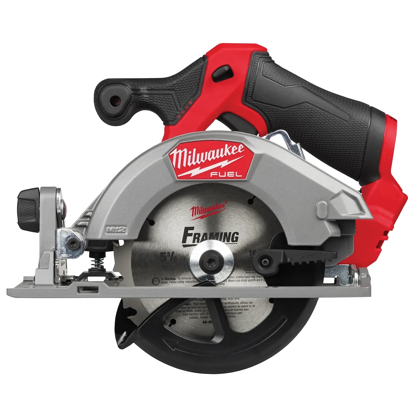Circular Saw, Milwaukee, M12 FUEL, Tool Only, 12 V, 5 Ah, 5-3/8 in Dia Blade, 190 Cutting Capacity, 10 mm Arbor - 1