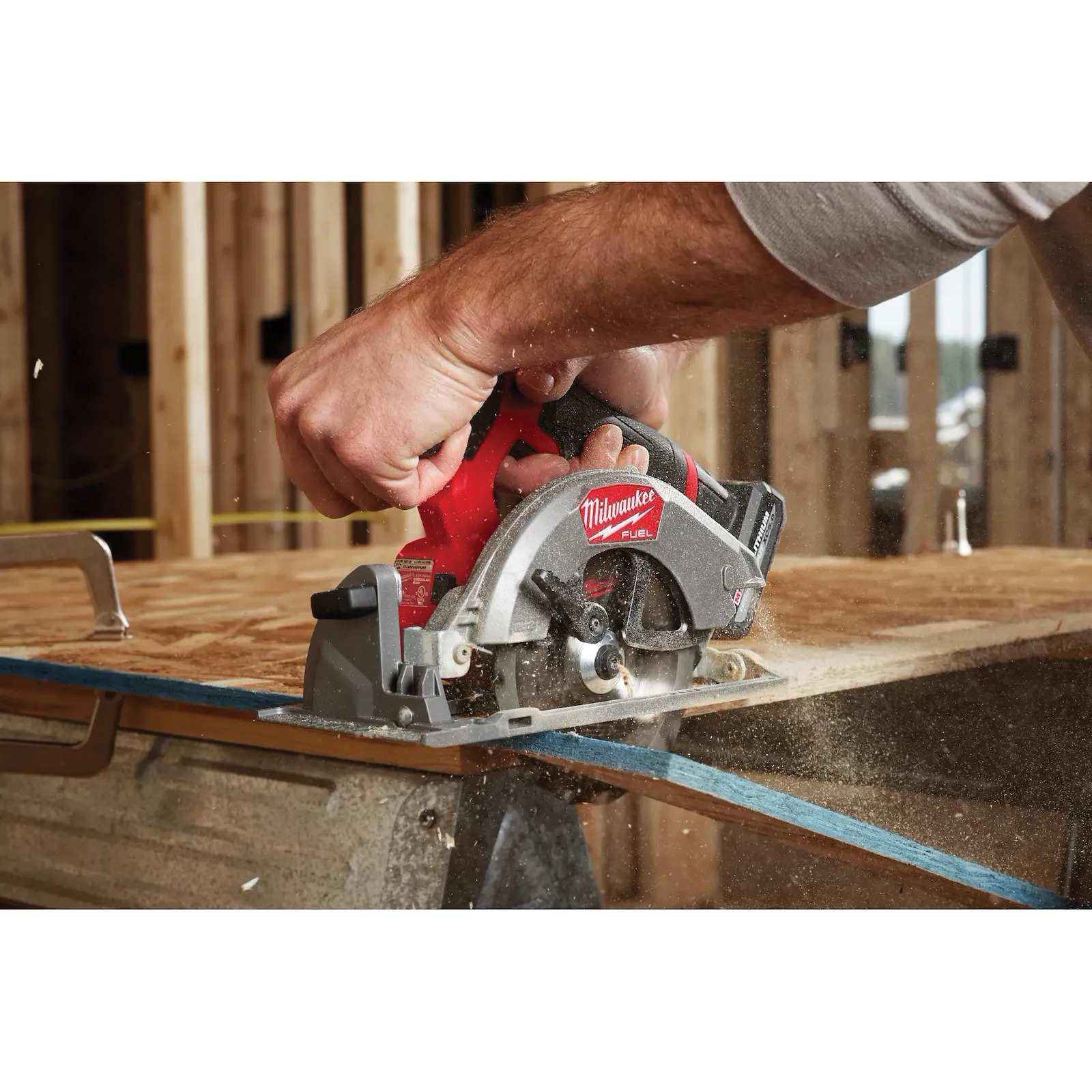Circular Saw, Milwaukee, M12 FUEL, Tool Only, 12 V, 5 Ah, 5-3/8 in Dia Blade, 190 Cutting Capacity, 10 mm Arbor - 3