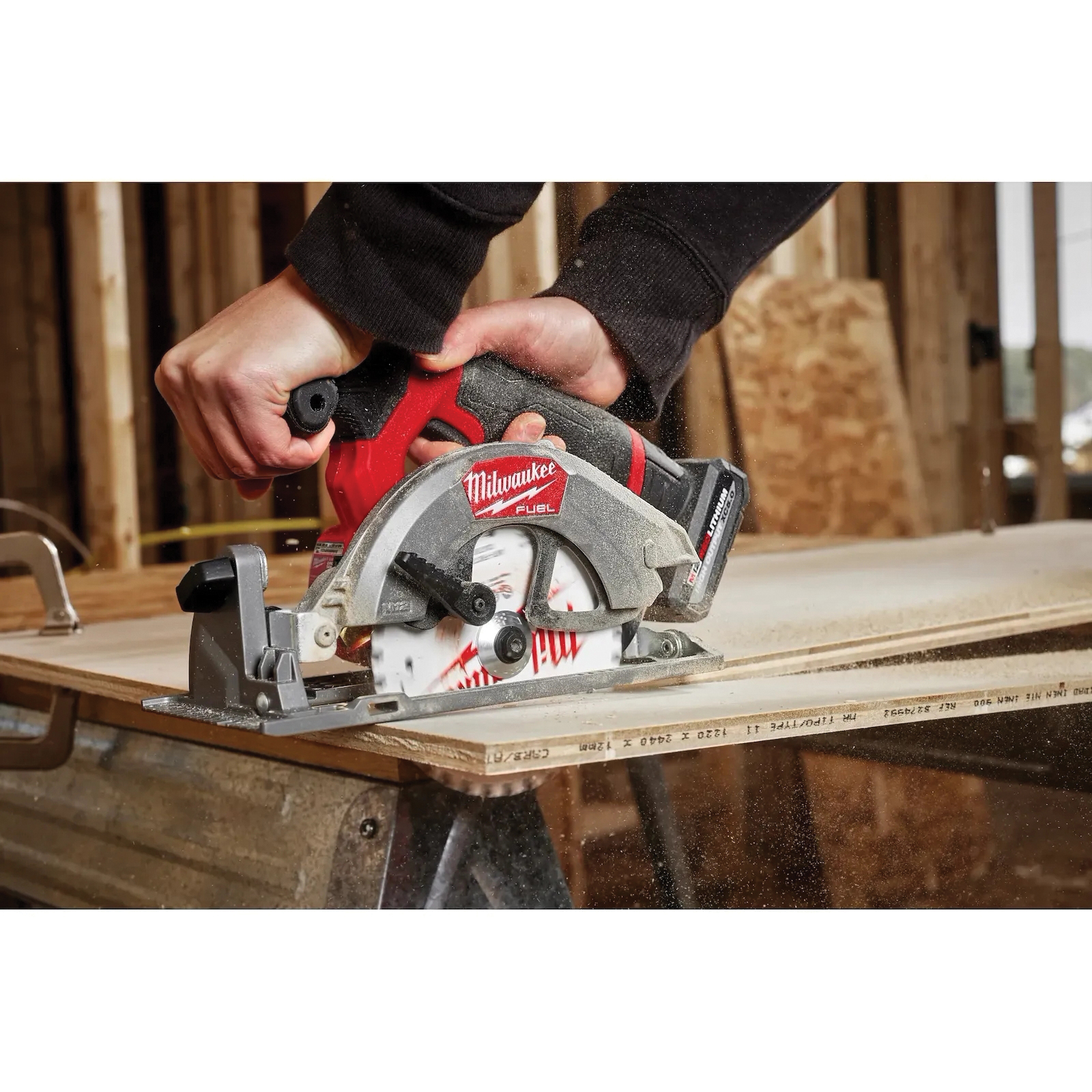 Circular Saw, Milwaukee, M12 FUEL, Tool Only, 12 V, 5 Ah, 5-3/8 in Dia Blade, 190 Cutting Capacity, 10 mm Arbor - 5