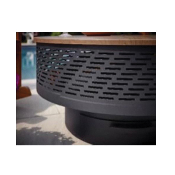 Wood Fire Pit, Living Accents, 35 in Dia, 17 in H, Round, Steel - 3