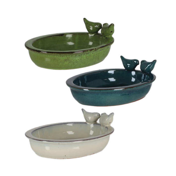 Esschert Design FB404 Esschert Design Best for Birds Series FB404 Bird Bath, Ceramic, Assorted - 1