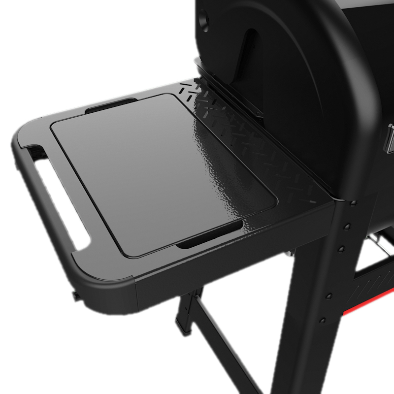 Works 3400665 Side Table, Steel, Black, For: Searwood and Weber Smoque Models