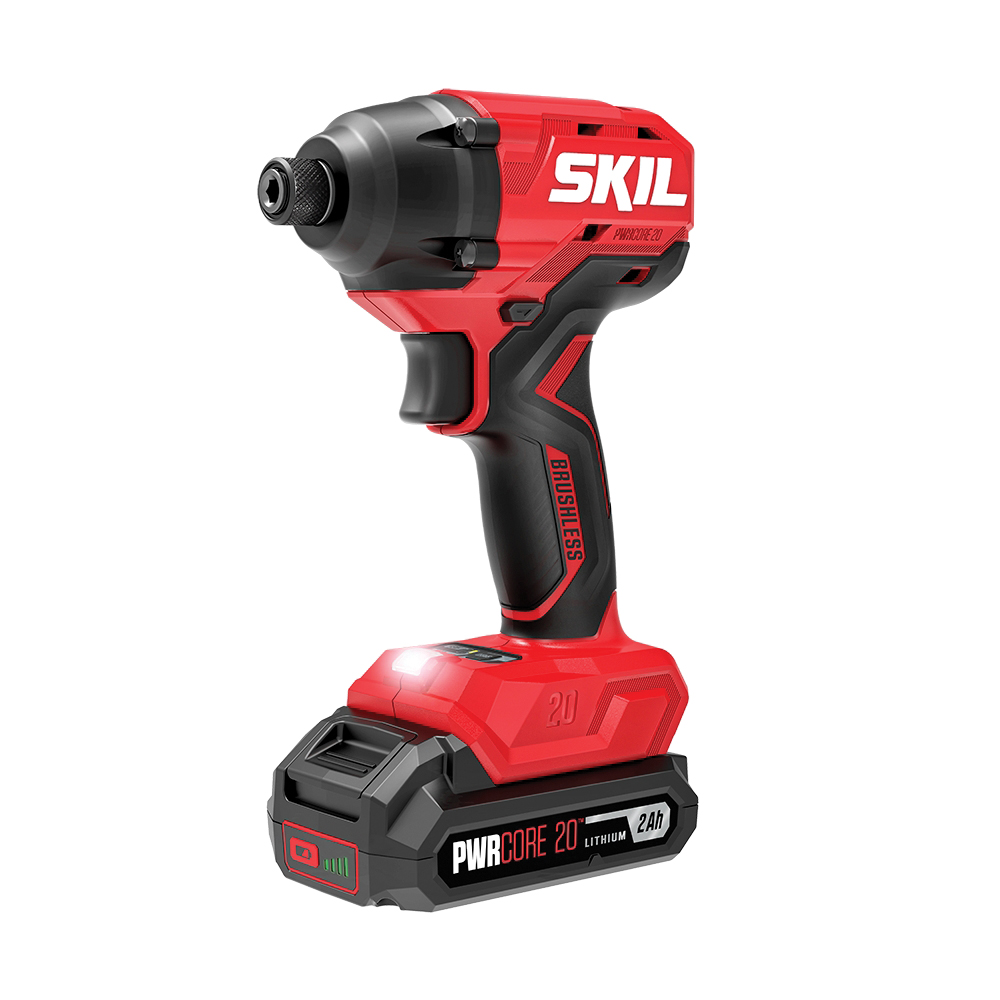 PWRCORE 20 ID6720B-10 Impact Driver Kit, Battery Included, 20 V, 2 Ah, 1/4 in Drive, Hex Drive, 0 to 3500 ipm