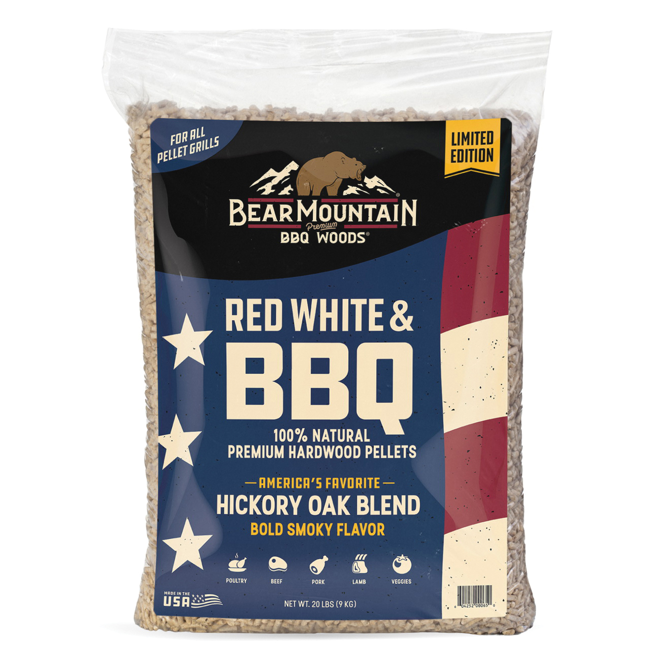 FK51 BBQ Pellet, Wood, 20 lb Bag