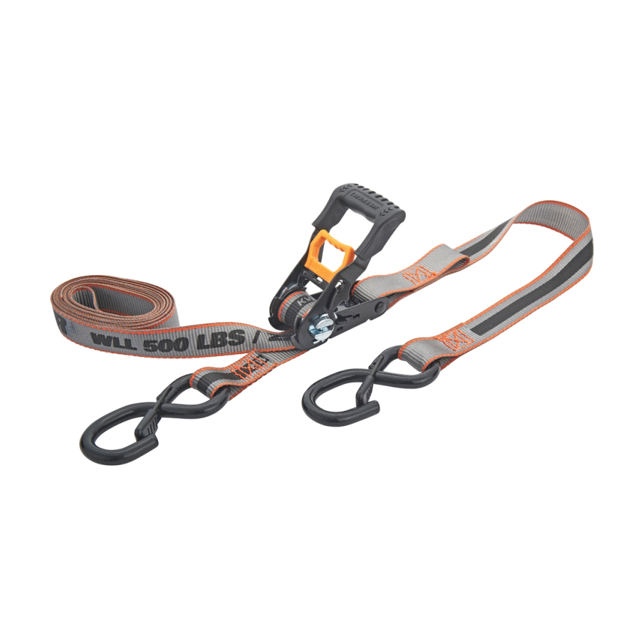 43570 Ratchet Tie-Down, 1 in W, 12 ft L, 500 lb Working Load