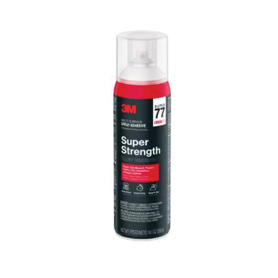 77-NAT Multi-Surface Adhesive, Liquid, Solvent, White, 14.1 oz Aerosol Can