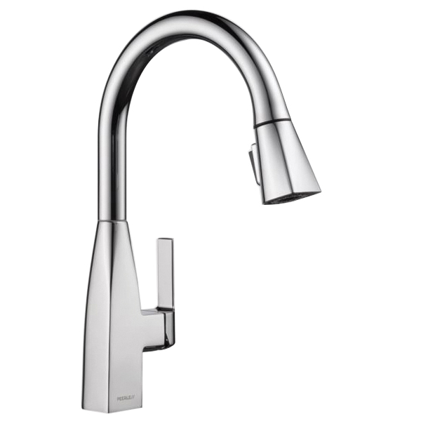 Xander Series P7919LF-1.0 Pull-Down Kitchen Faucet, 1 gpm, 1-Handle, 1, 3-Faucet Hole, Zinc, Chrome