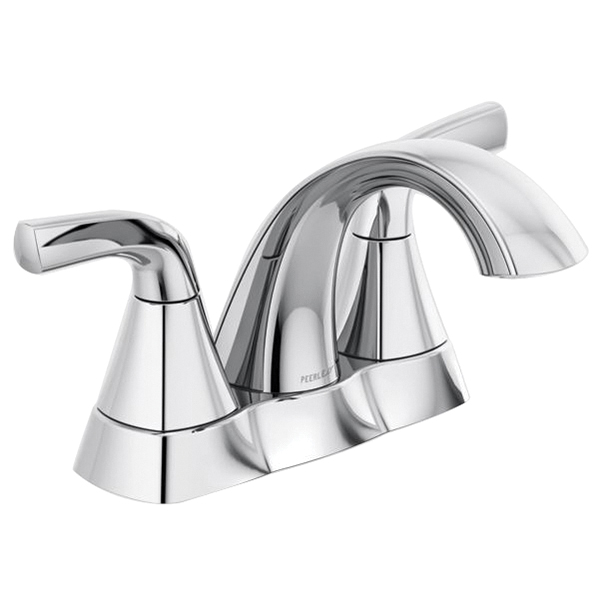 Parkwood Series P2535LF Centerset Lavatory Faucet, 1 gpm, 2-Handle, 3-Faucet Hole, Zinc, Chrome