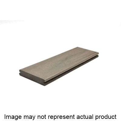 Transcend Lineage Series IM010612TLG01 Grooved Edge Board, 12 ft L, 6 in W, 1 in T, Composite, Island Mist