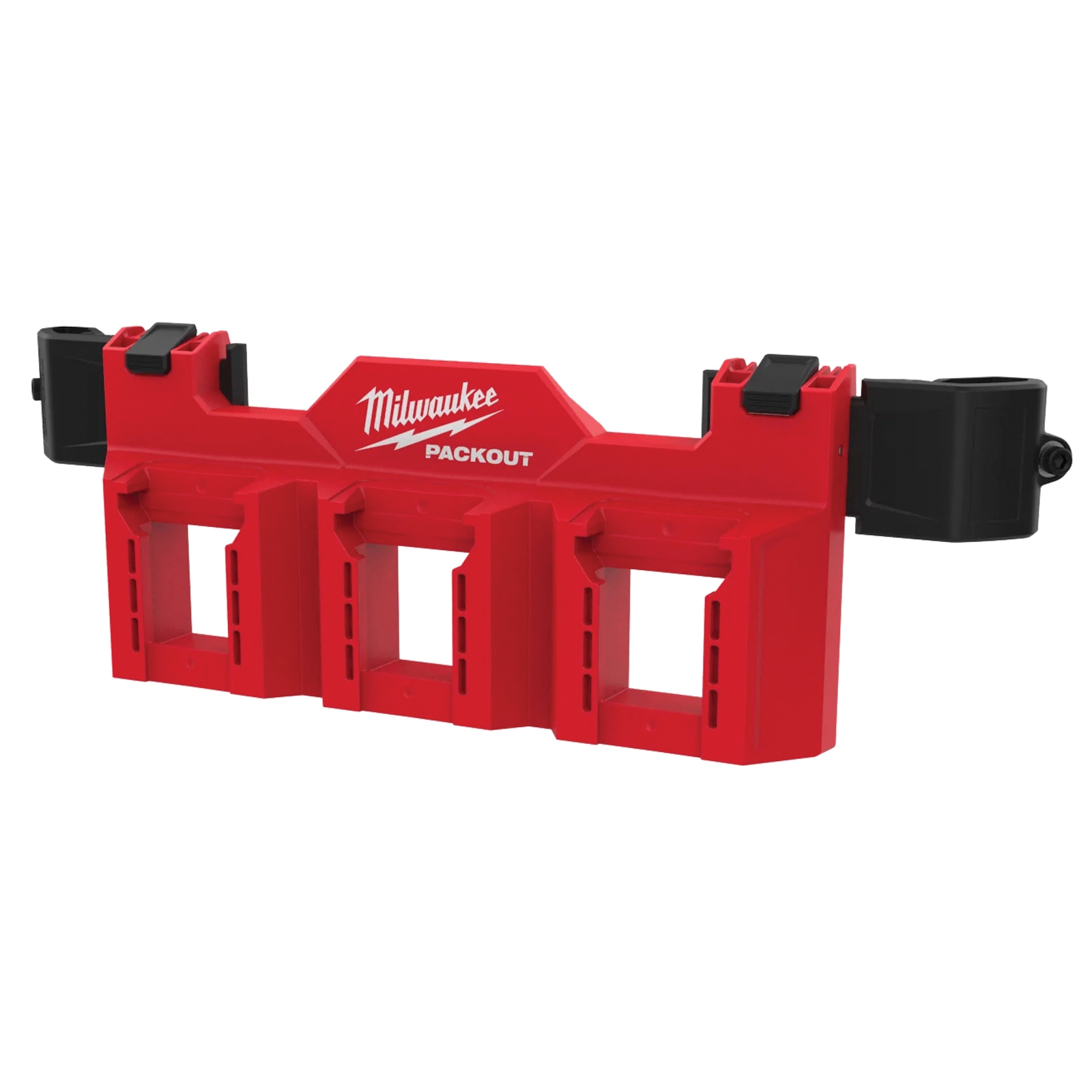 PACKOUT 48-22-8603 Tool Box Battery Rack Attachment, 3-Compartment, ABS/Polycarbonate, Black/Red
