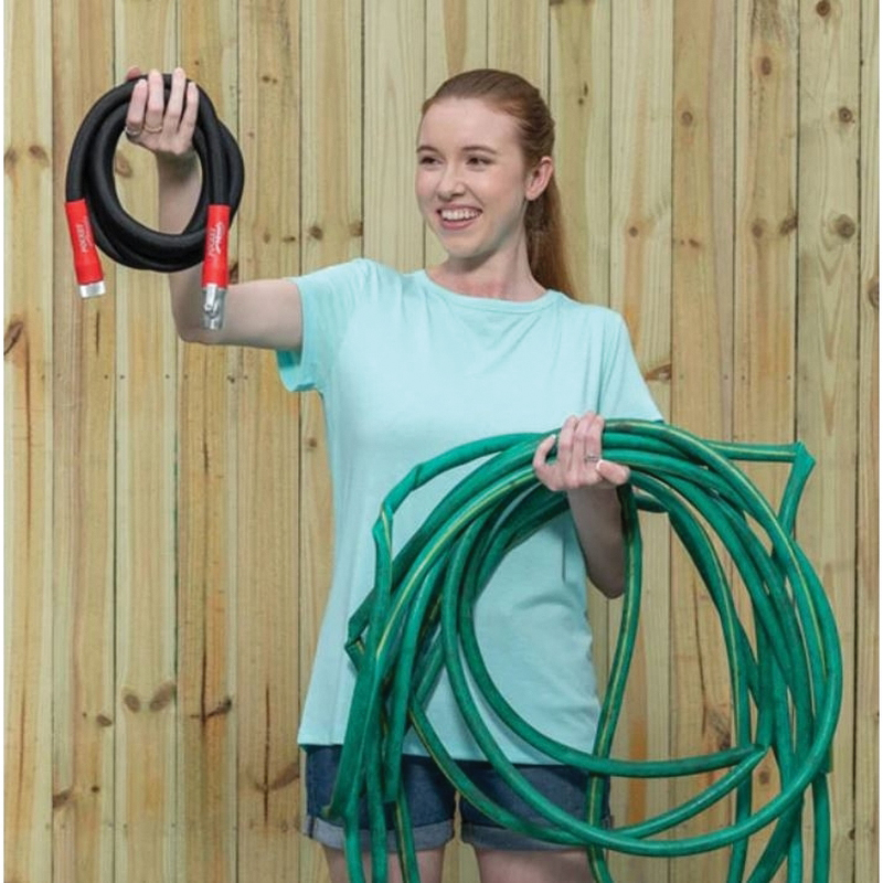Flexible Garden Hose, Silver Bullet, 3/4 in, 25 ft L, Hybrid Polymer, Black - 2