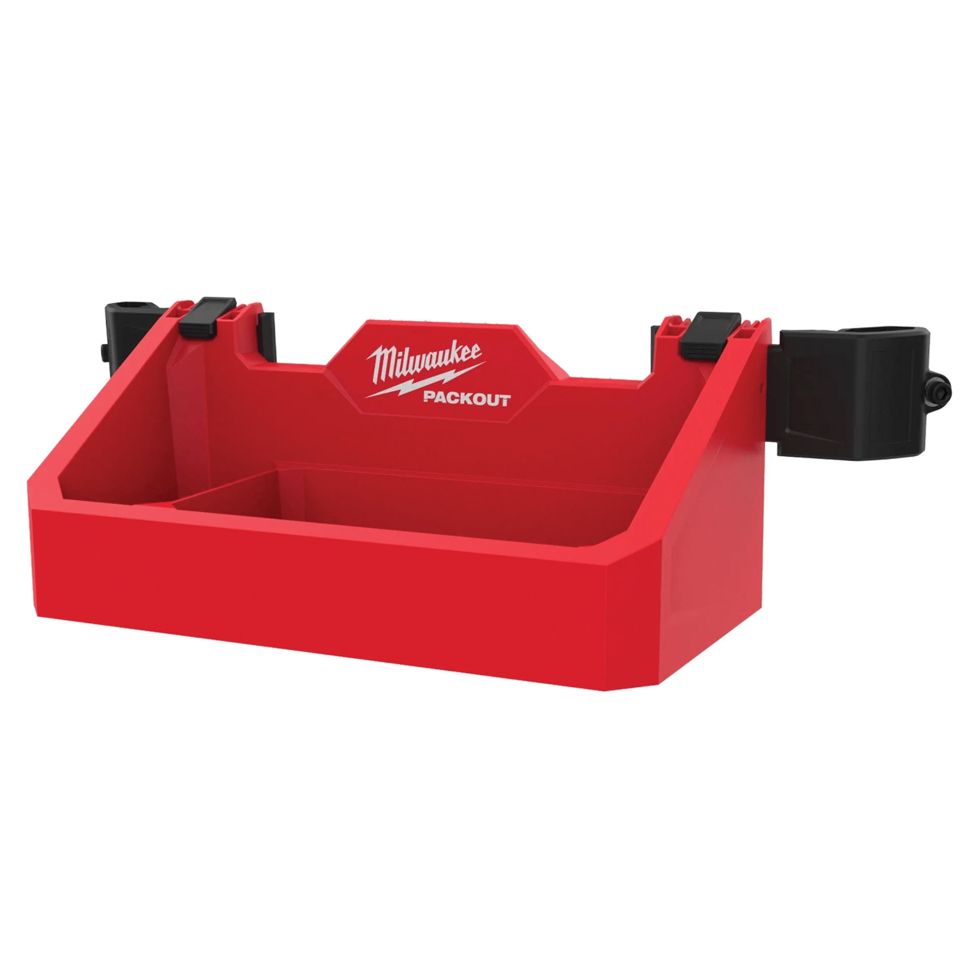 PACKOUT 48-22-8605 Tool Box Tray Attachment, 2-Compartment, ABS/Polycarbonate, Black/Red
