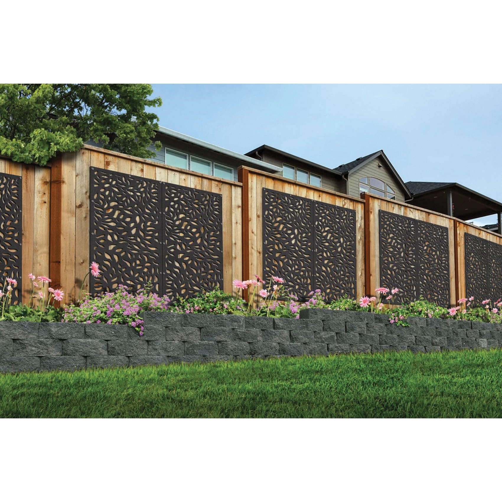 DESIGN VU Evergreen Series DVU3603C Decorative Screen Panel, 5/16 in H, 36 in W, Superb Design Agility Panel, Charcoal - 3