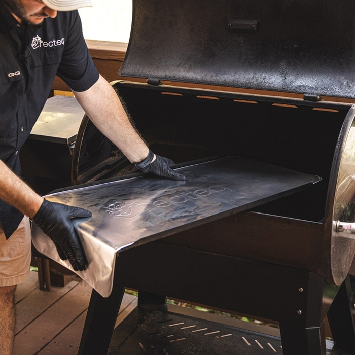 Large Drip Pan Liner, Recteq, 34 in L, 15-1/4 in W, Aluminum, 5PK - 4