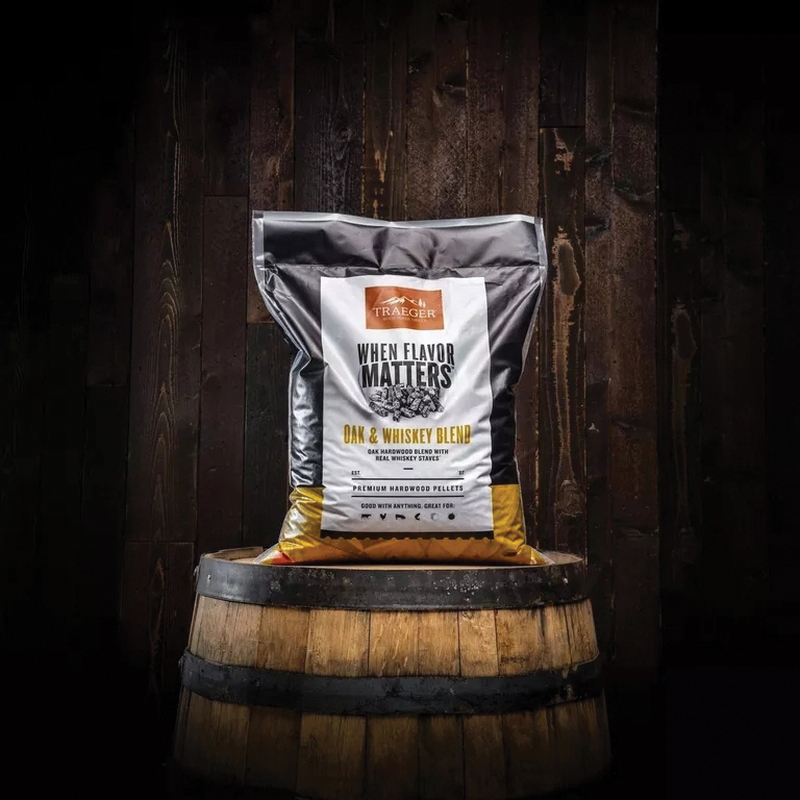 Traeger PEL418 Wood Pellet, Oak Hardwood/Whiskey Staves, 20 lb Bag - 3