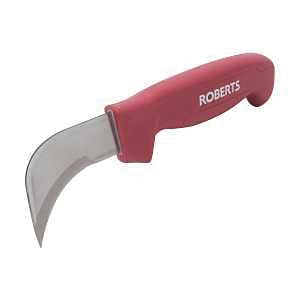 10-925 Flooring Utility Knife, Curved Blade, Stainless Steel Blade, Ergonomic Handle, Plastic Handle