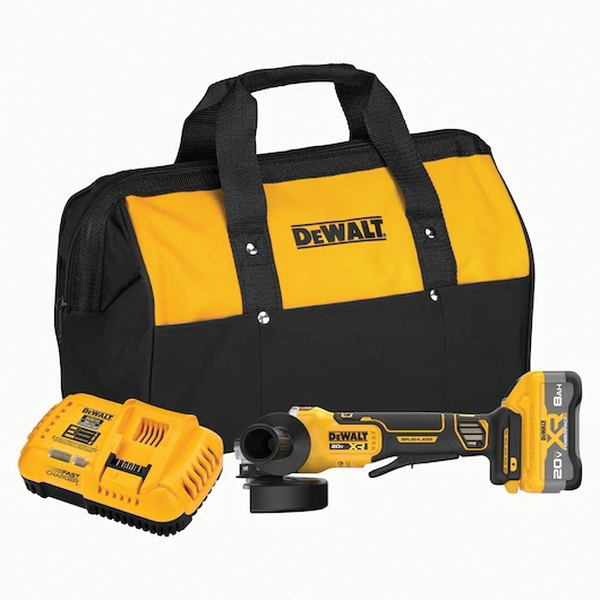 20V MAX XR, Perform & Protect DCG410WW1 Cordless Angle Grinder Kit with XR POWERPACK, Battery Included, 20 V