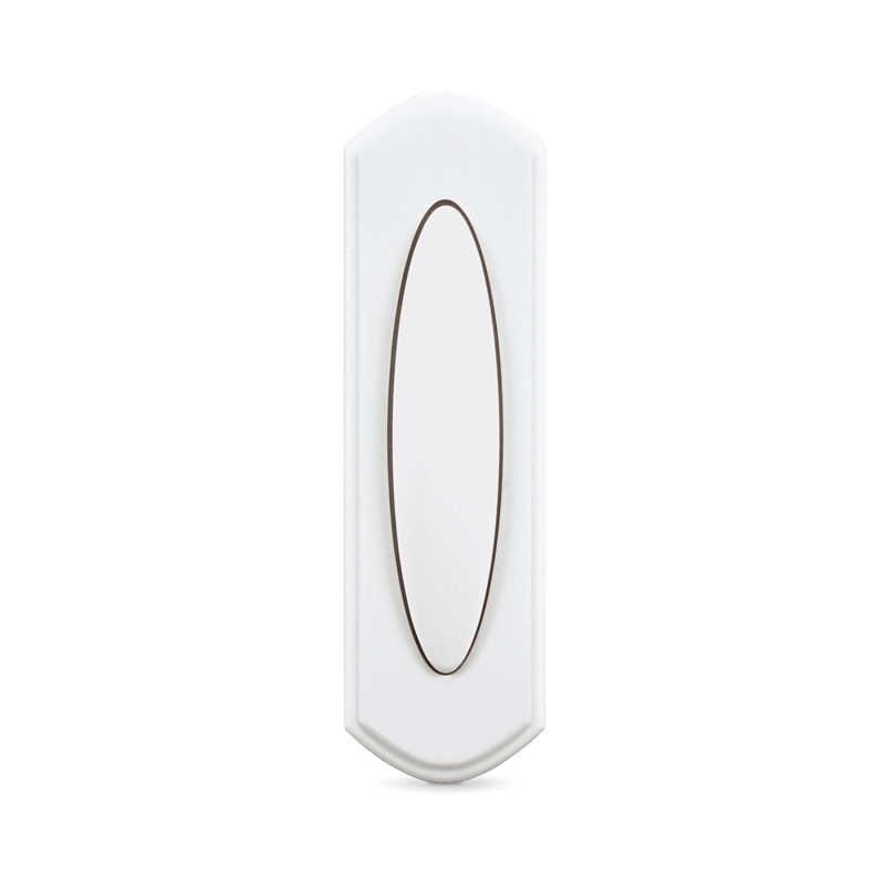 18000132 Classic Style Pushbutton Doorbell, Wireless, White