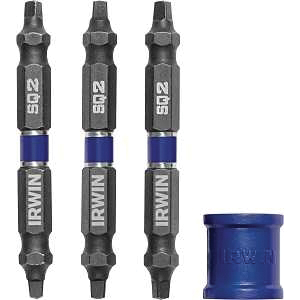 IWAF32DESQ23 Insert Bit, 2 in Drive, Square Drive, 1/4 in Shank, Hex Shank, 2-1/2 in L, Steel
