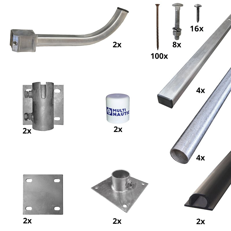 19170 Hardware Kit, For: Multinautic 19290 Wooden Kayak Ramp