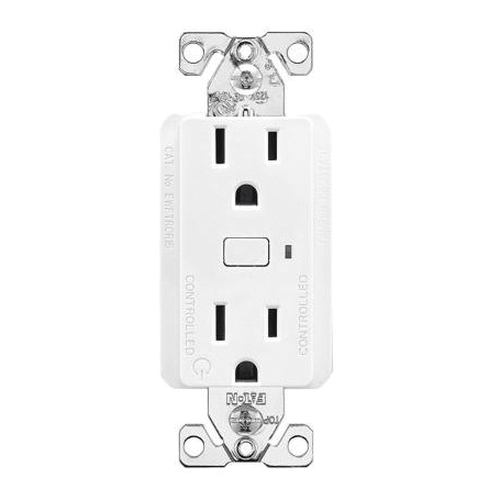 EWFTRCR15-W-BX-TC Smart Indoor Receptacle, 15 A, 120 V, White