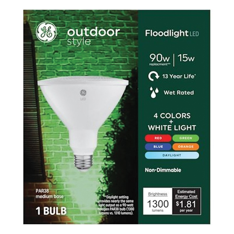 93131938 Outdoor Style LED Light Bulb, PAR38 Lamp