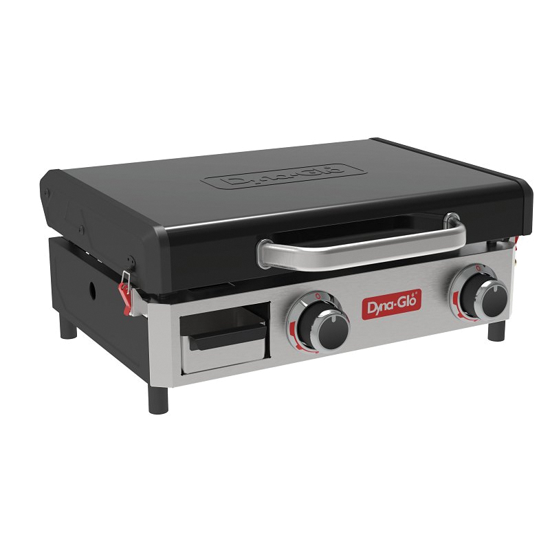 DGL345SNPL Tabletop Griddle with Lid, 25,000 Btu, Propane, 2-Burner, 345 sq-in Primary Cooking Surface