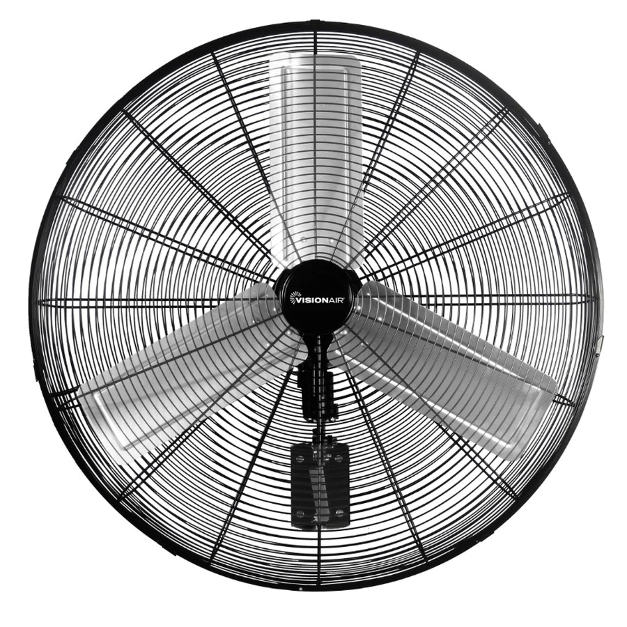2VAFWLHVOC30 Heavy-Duty Oscillating High-Velocity Wall-Mount Fan, 120 V, 30 in Dia Blade, 2-Speed