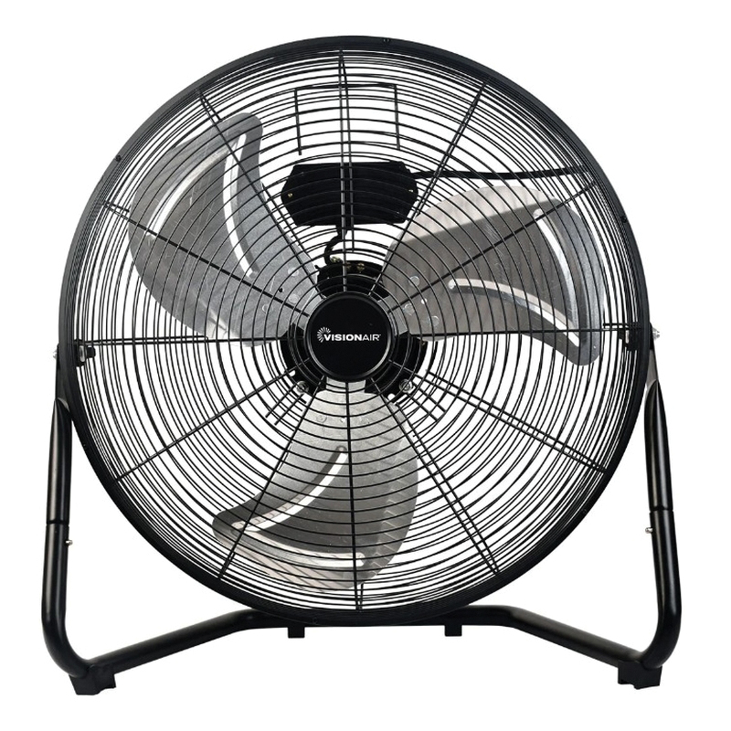 1VAFHV20 High-Velocity Floor Fan with Aluminum Oil Bearing Motor, 120 V, 20 in Dia Blade, 3-Speed