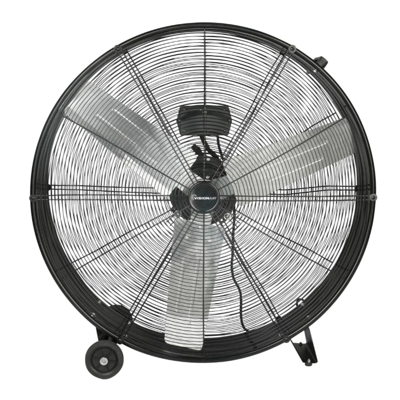 2VAFDRUM36 Heavy-Duty High-Velocity Drum Fan, 120 V, 36 in Dia Blade, 2-Speed, 12,000 cfm Air