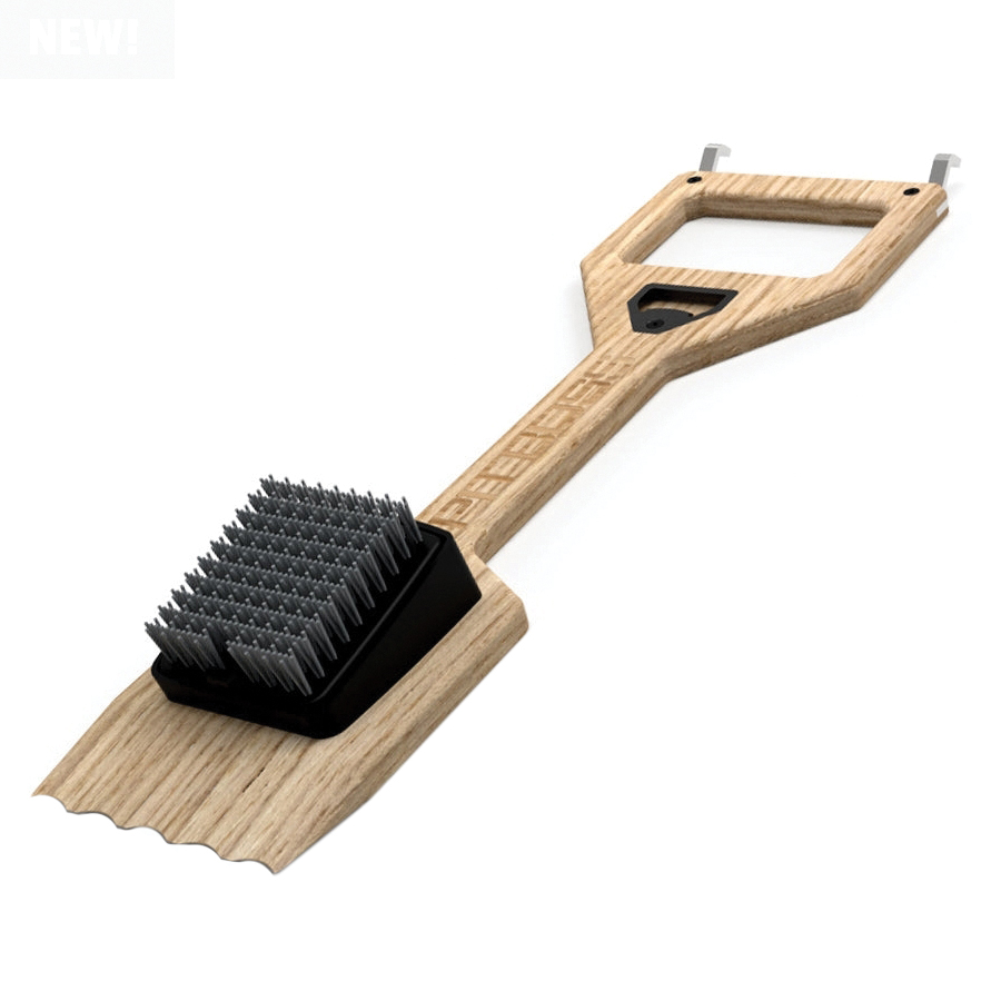 BBQ Scraper & Brush, Pit Boss, Nylon Bristles - 1