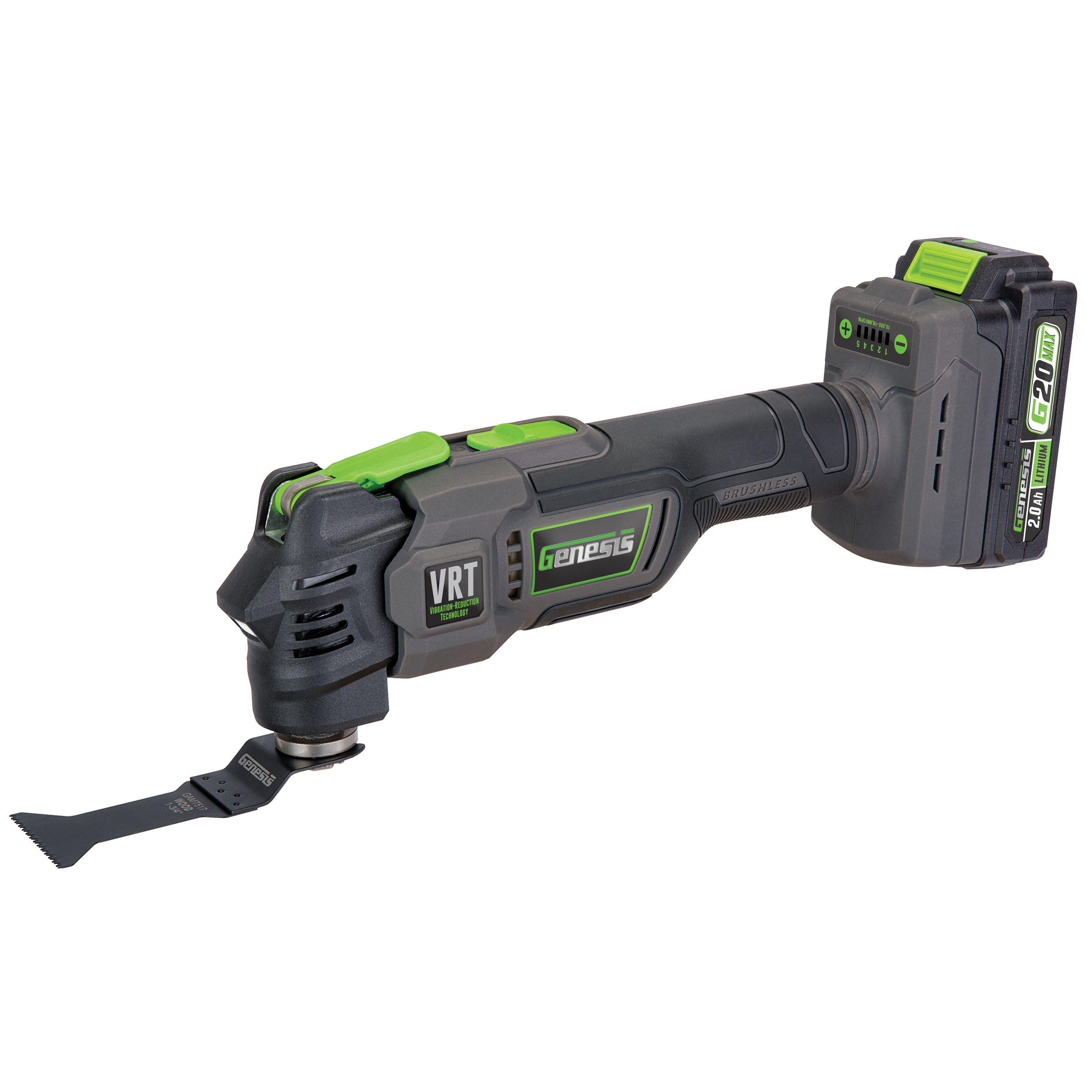 G20MAX GLMT20BH Brushless Oscillating Multi-Tool, Battery Included, 20 V, 2 Ah, 10,000 to 19,000 opm