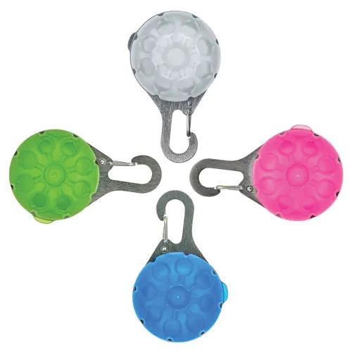 Nite Ize SpotLit PSGSR03-02-R6 Rechargeable Light, Stainless Steel, Blue, For: Collars and Harnesses - 1