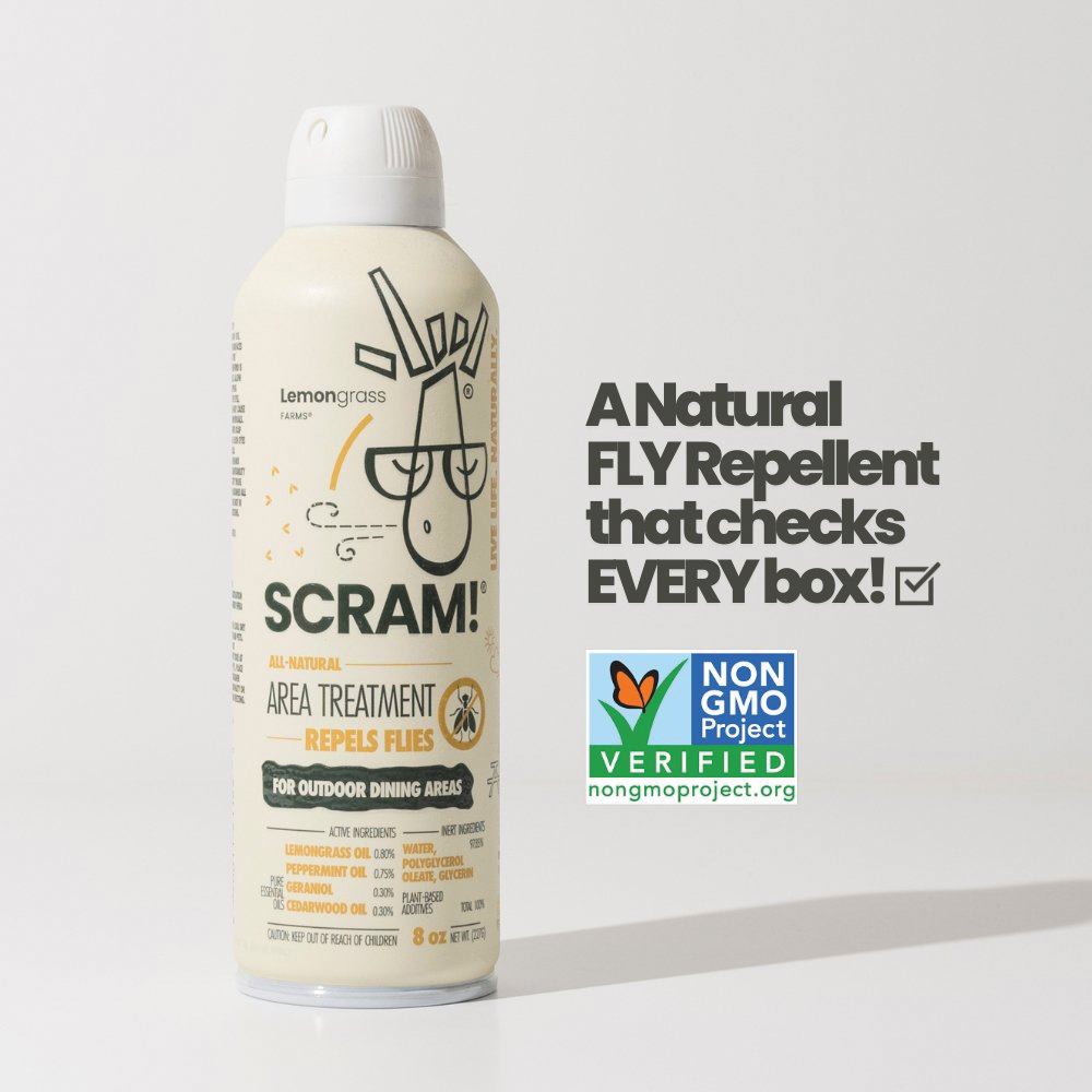 Lemongrass Farms SCRAM SRM-8 Natural Fly Repellent, 8 oz - 4