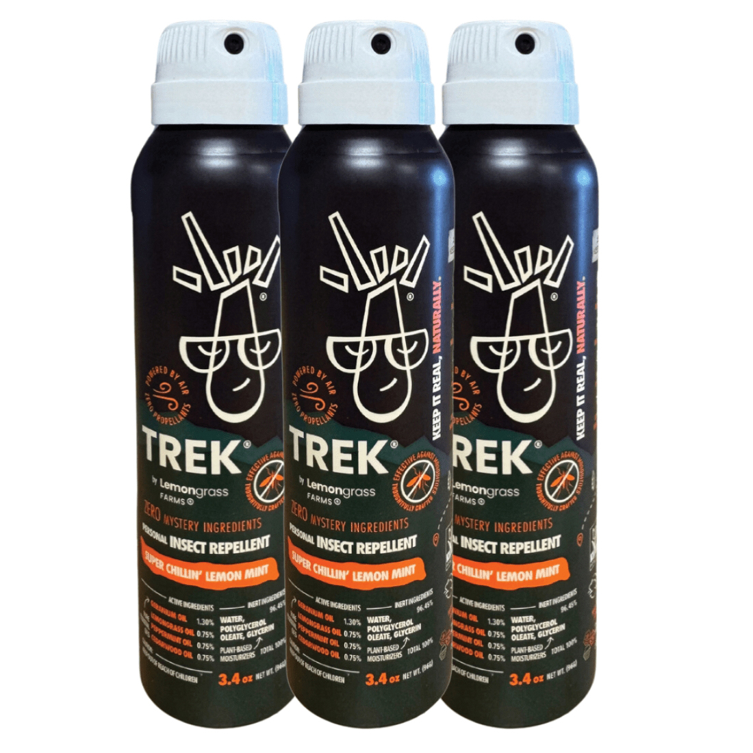 Lemongrass Farms TREK TRK-3 Natural Insect Repellent, 3.4 oz - 1