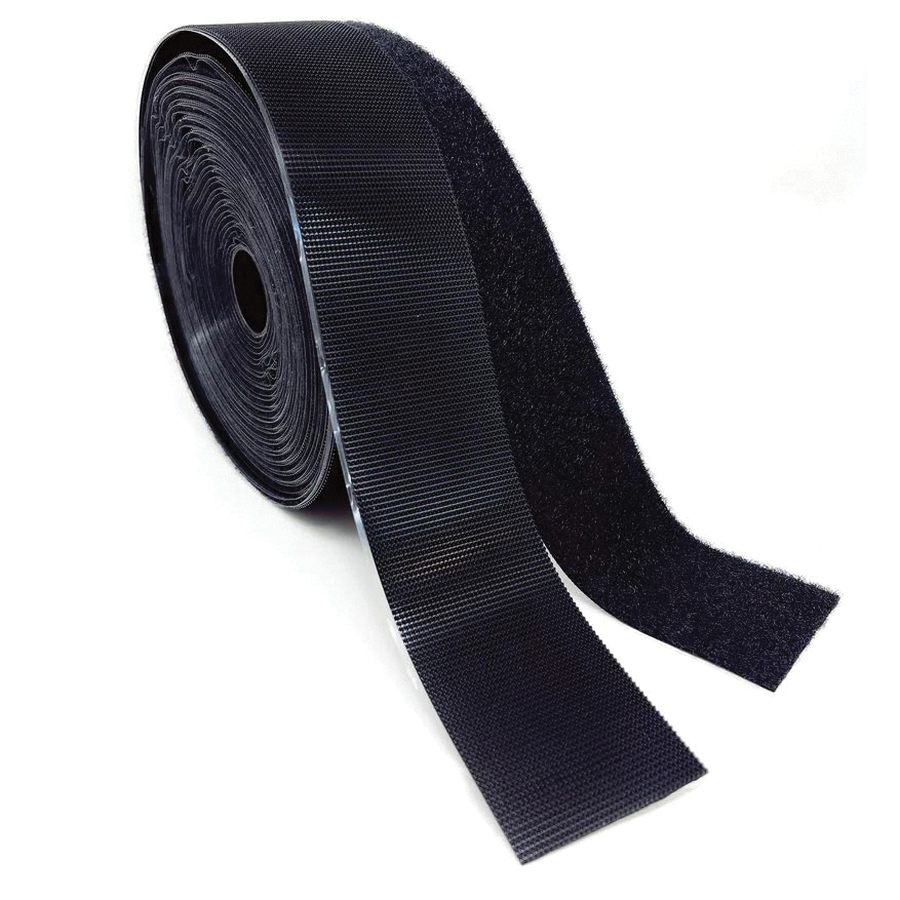 Wrap-It Storage 400-IR-10BL Wrap-It Storage Stick 'Em Series 400-IR-10BL Adhesive Backed Roll, 1-1/2 in W, 10 ft L, Fabric, Black, 10 lb - 1