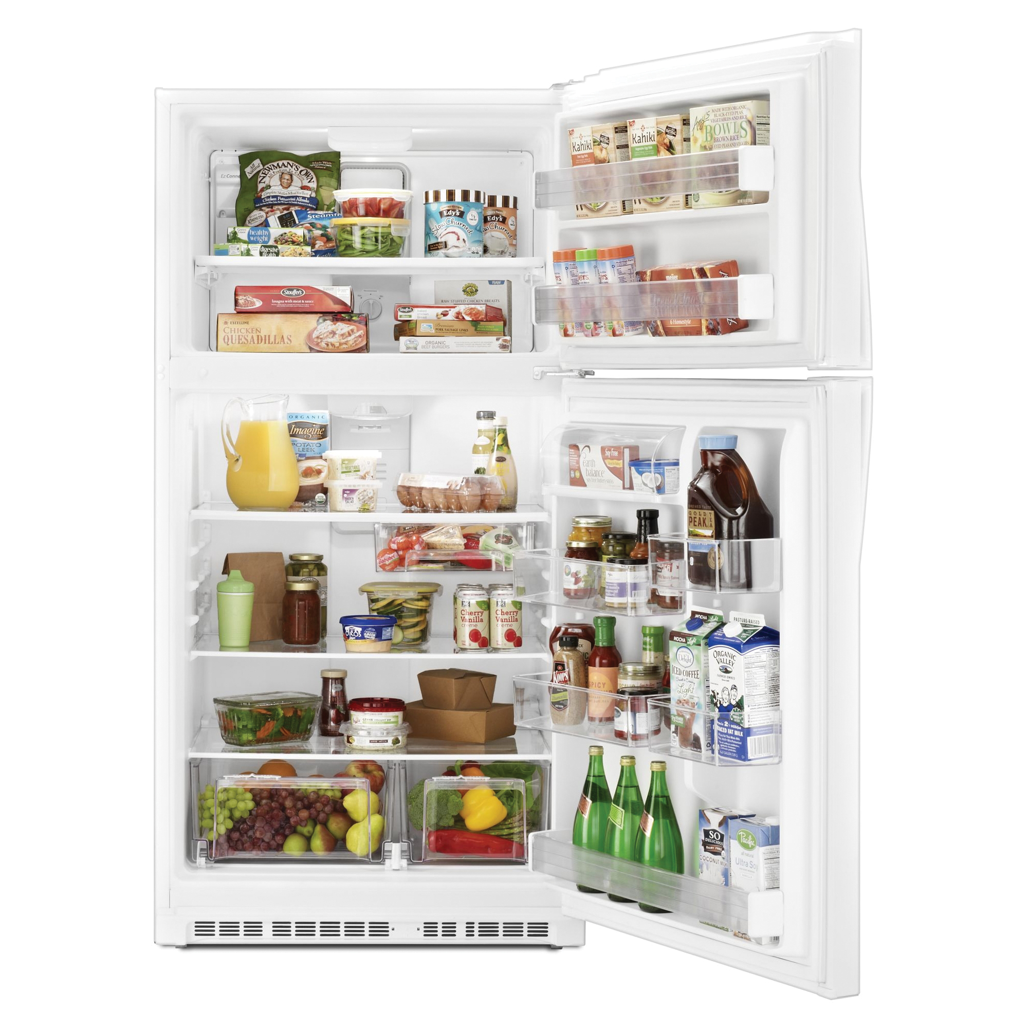 Whirlpool WRT541SZDW Top-Freezer Refrigerator, 21.31 cu-ft Overall, 15.18 cu-ft Refrigerator, 6.13 cu-ft Freezer, White